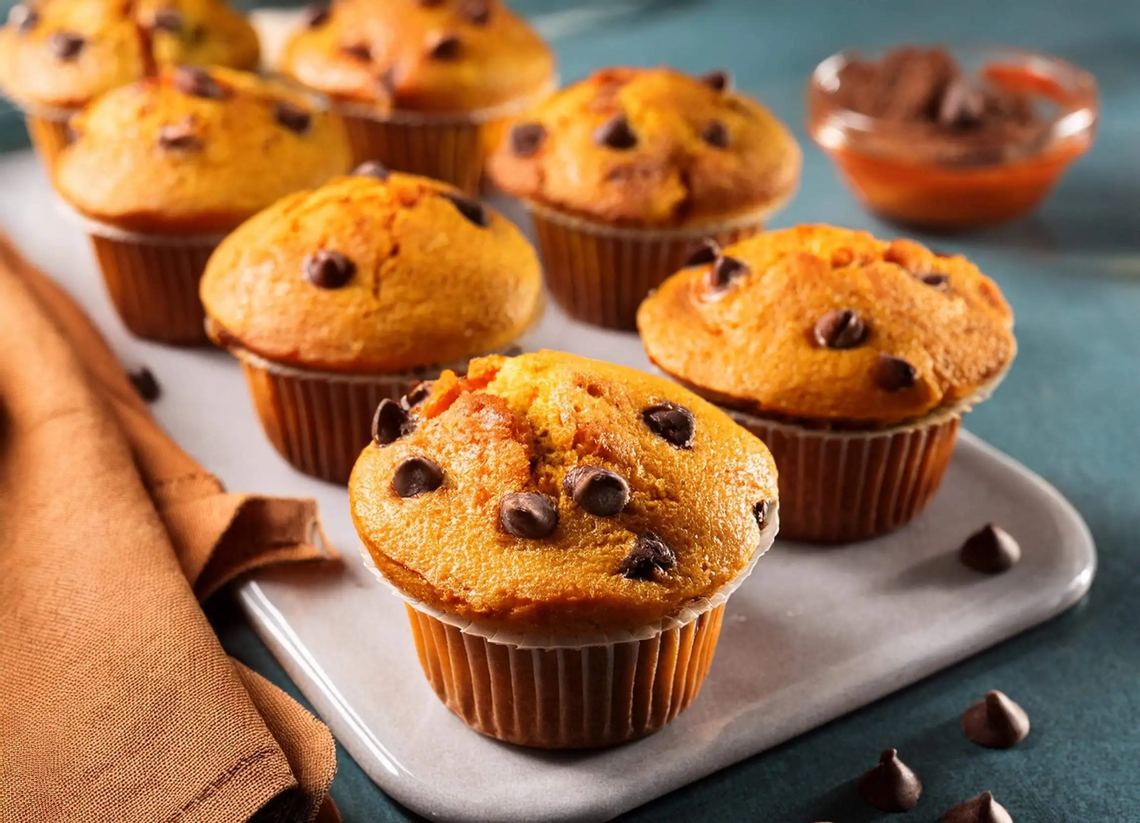 Moist and Fluffy Pumpkin Chocolate Chip Muffins Recipe for Fall