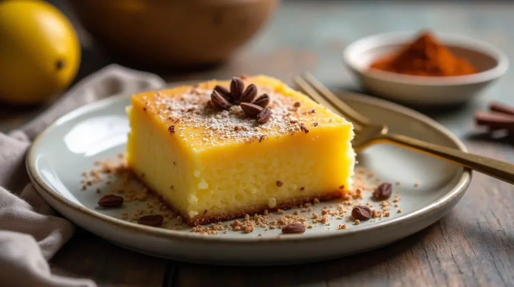 Mixing white chocolate into gluten-free cake batter.